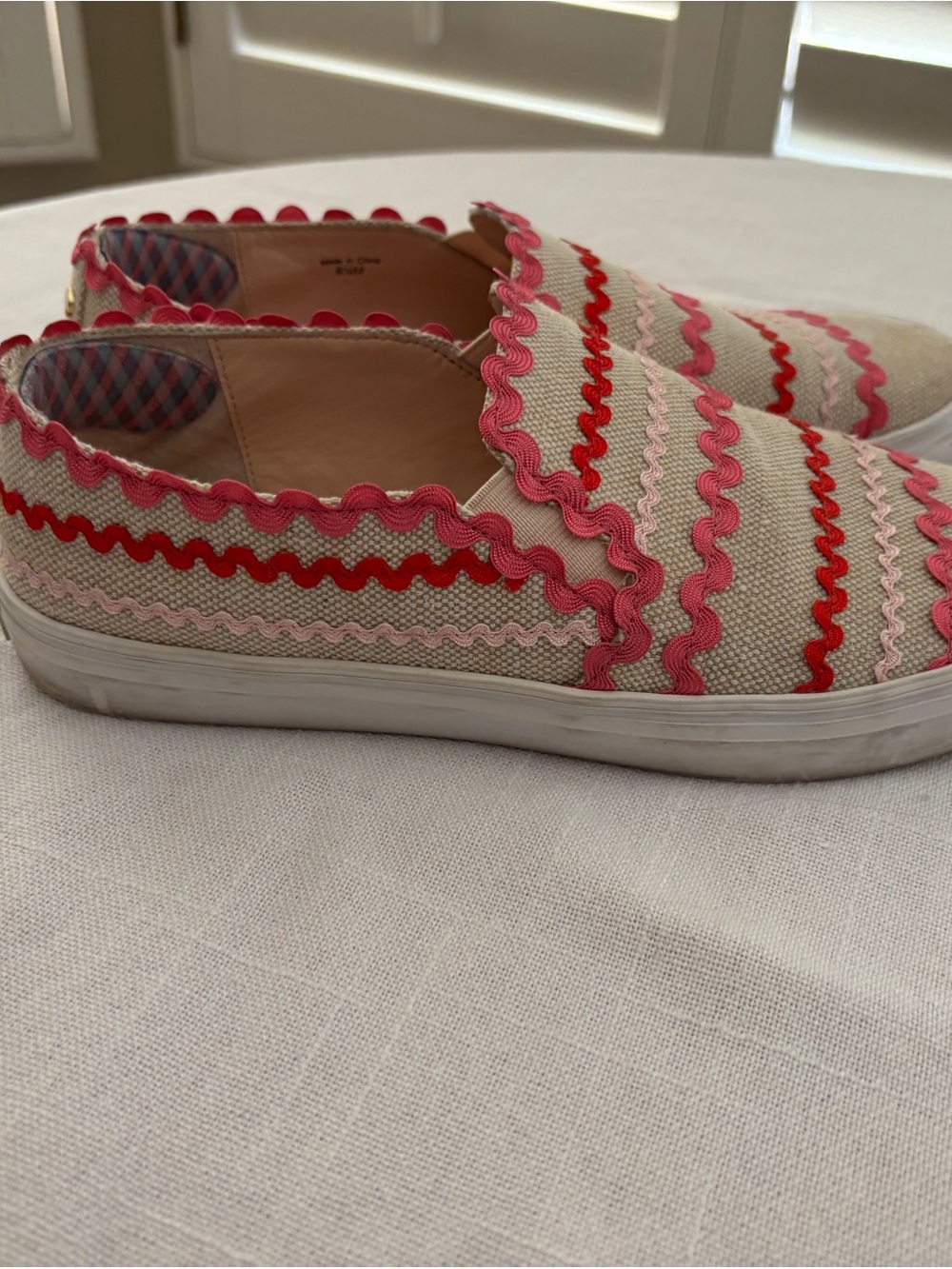 Super Fun Kate Spade Picnic Rosa Plum Slip On Sneakers ~ Women’s 8.5 - Picture 4 of 10